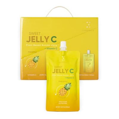 EVERYDAZE Sweet Jelly C Konjac Jelly  Vegan, Gluten Free, Sugar Free, Low Calorie  Healthy Drinkable Fruit Snack  10 Pack Box Food Drink Pouch (Pineapple)