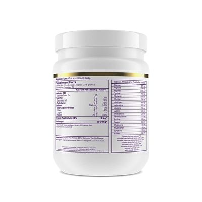 Paradise Herbs Organic Pea Protein Powder, Organic, Vanilla Flavor, Vegan, Gluten Free, Non GMO, Keto, Paleo, 15 Servings, 15.87 oz