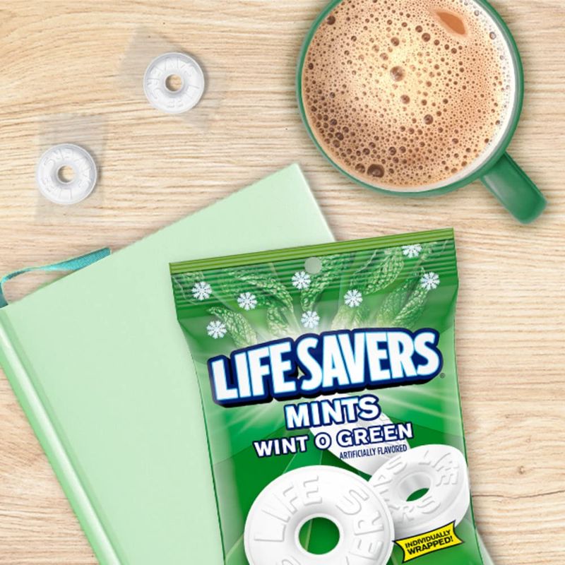 LIFE SAVERS Mints, Wint-O-Green Hard Candy, Single Size Rolls, Hard Candies, Bulk Mints, .84 Ounce, 20 Count Box