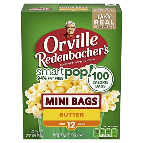 Orville Redenbacher's Microwave Popcorn SmartPop! Mini Bags, Butter Flavor, 1.16 oz., 12-Count (6 Boxes)