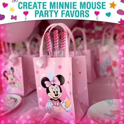 Minnie Mouse Lollipops Swirl 20pk- Minnie Mouse Candy & Minnie Mouse Birthday Decorations - Minnie And Mickey Party Favors - Minnie Mouse Snacks - Minnie Mouse Food