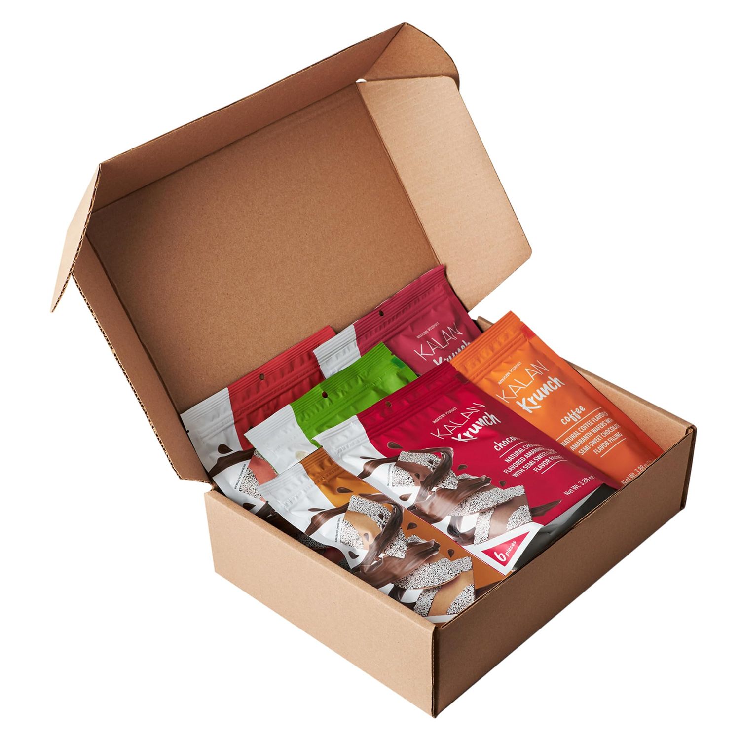 Kalan Krunch Mix Natural Flavored Amaranth Wafers, Pack of 6 Flavors
