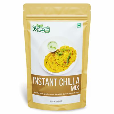 Organic Zing Quick and Delicious Instant Chilla Mix  Made with Mixed Dal &amp; Rice  200g