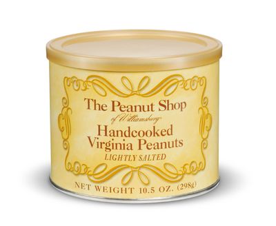 The Peanut Shop of Williamsburg Handcooked Lightly Salted Virginia Peanuts, 10.5 oz (Pack of 3)
