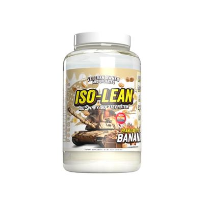 Frontline Formulations Isolean, 100% Whey Protein Isolate, Fast Absorption, Iso Lean, Low Sugar, Maximize Recovery, 25 Grams Per Serving, Veteren Owned and Operated (28 Servings, Peanut Butter Banana)