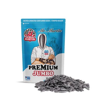 MR. MARTIN Premium Jumbo Salted Sunflower Seeds To Eat, Roasted, Keto Friendly Snack, Kosher, Non-GMO, Vegan - 15.9 Oz.2 Pack