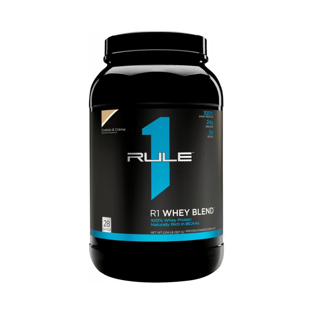 Rule 1 Proteins R1 Whey Blend, 28 Servings, Cookies &amp; Crme