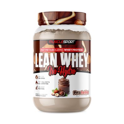 Musclesport Lean Whey Revolution Protein Powder - Whey Protein Isolate - Low Calorie, Low Carb, Low Fat, Incredible Flavors - 25g Protein per Scoop - 2lb Protella