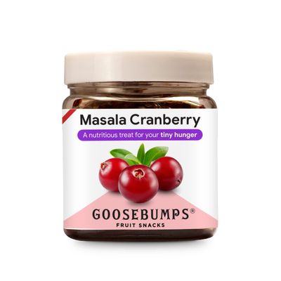 GOOSEBUMPS Masala Cranberry  Dried Cranberry  Chatpata Cranberry Healthy Snack for Kids and Adults  Aftermeal Digestice Snack  150 Gm
