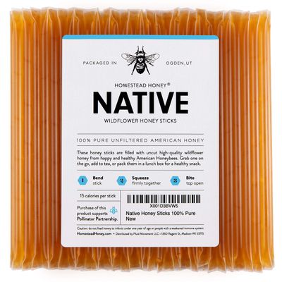 Fluid Movement 100-Count Native Honey Sticks - Individually Wrapped for Tea, Snacks, Stirring Bliss, Featuring Pure Clover Raw Honey - Ideal for Candy Lovers, Bee Enthusiasts, and Thoughtful Gifting