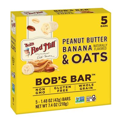 Bob&#39;s Red Mill 5pk PB Banana &amp; Oats Bar, 5 bars (Pack of 1) - Non GMO, Gluten Free, Kosher