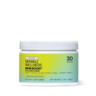 Sparkle Skin Boost No Flavor Verisol Collagen Peptides Protein Powder Vitamin C Supplement Drink, 2.8oz