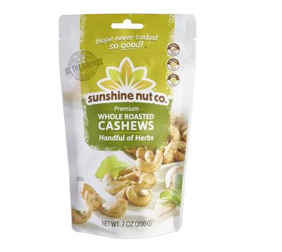 Sunshine Nut Company, Cashews Roasted with a Handful of Herbs, 7 Ounce (Pack of 6)