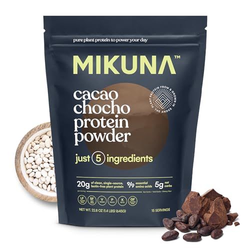 Mikuna Vegan Protein Powder (Cacao, 15 Servings) - Plant Based Chocho Superfood Protein - Dairy Free Protein Powder Packed with Vitamins, Minerals &amp; Fiber - Gluten, Keto &amp; Lectin-Free