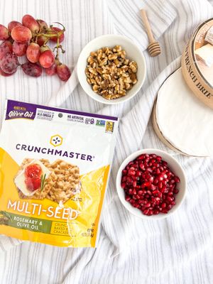 Crunchmaster Gluten-Free Multi-Seed Rosemary &amp; Olive Oil Crackers, 4oz. (Pack of 6)