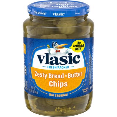 Vlasic Zesty Bread and Butter Pickle Chips, Keto Friendly, 24 FL OZ