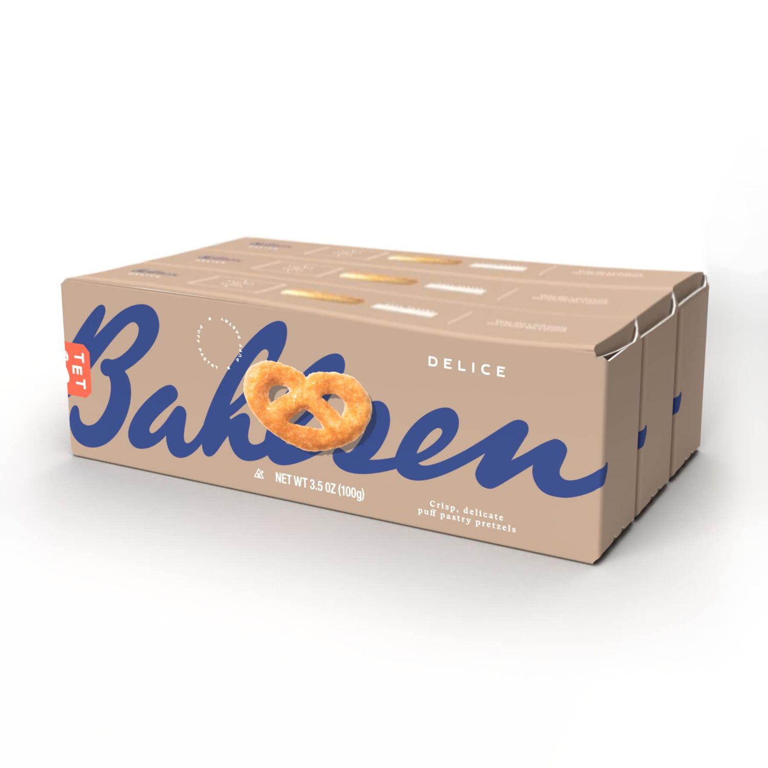 Bahlsen Delice Cookies (3 boxes) - Sweet &amp; delicate, buttery puff pastry biscuits with light crispy layers - 3.5 oz boxes