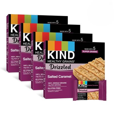 Kind Healthy Grains Salted Caramel Drizzled Bars, Gluten Free, 5.8 Ounces (Pack Of 8)