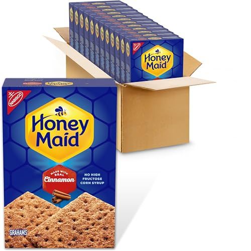 Honey Maid Cinnamon Graham Crackers, Lunch Snacks, Bulk Snacks, 12 - 14.4 oz Boxes