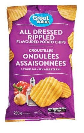 Great Value All Dressed Potato Chips, 200g/7.1 oz., Bag Imported From Canada