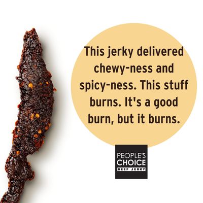 People's Choice Beef Jerky - Test Kitchen Small Batch - Hot Honey - Spicy Beef Jerky - High Protein Snacks for Adults - Camping Food, Backpacking Snacks, Road Trip Snacks - 1 Pound, 16 oz - 1 Bag