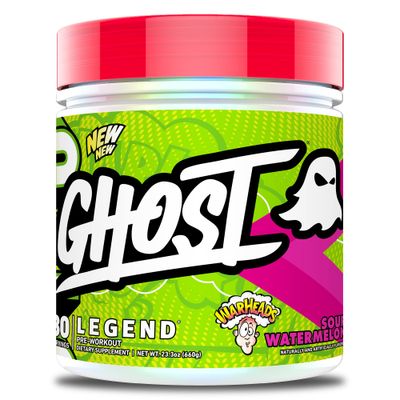 GHOST Legend Pre-Workout Powder, Warheads Sour Watermelon - 30 Servings - Pre-Workout for Men &amp; Women with Choline, L-Citrulline, &amp; Beta Alanine for Energy &amp; Focus