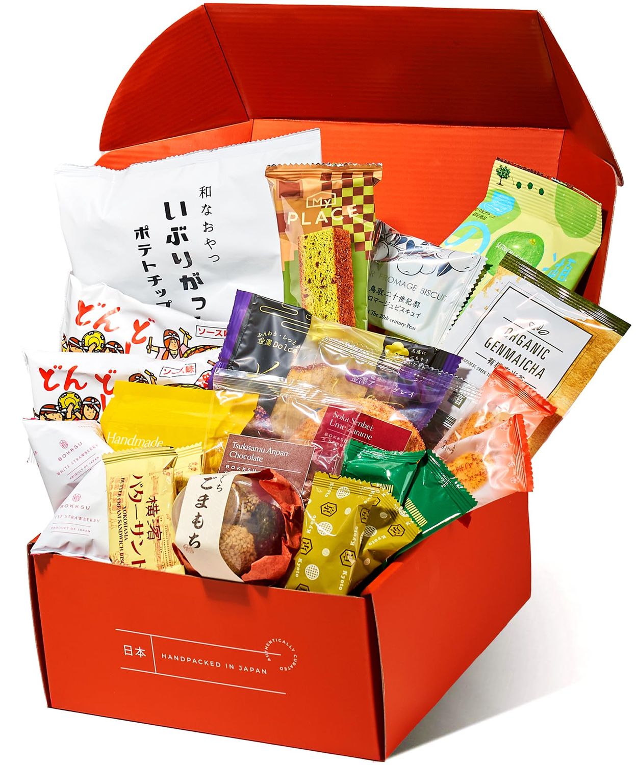 Bokksu Seasons of Japan Snack Box - 1-Piece Tea  22-Piece Snacks from Japan - Authentic Japanese Food Box with Cookies, Chips, Mochi, Crackers, Tea, and More