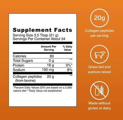 Vital Proteins Collagen Peptides Powder, Salted Caramel, 25.7 0z