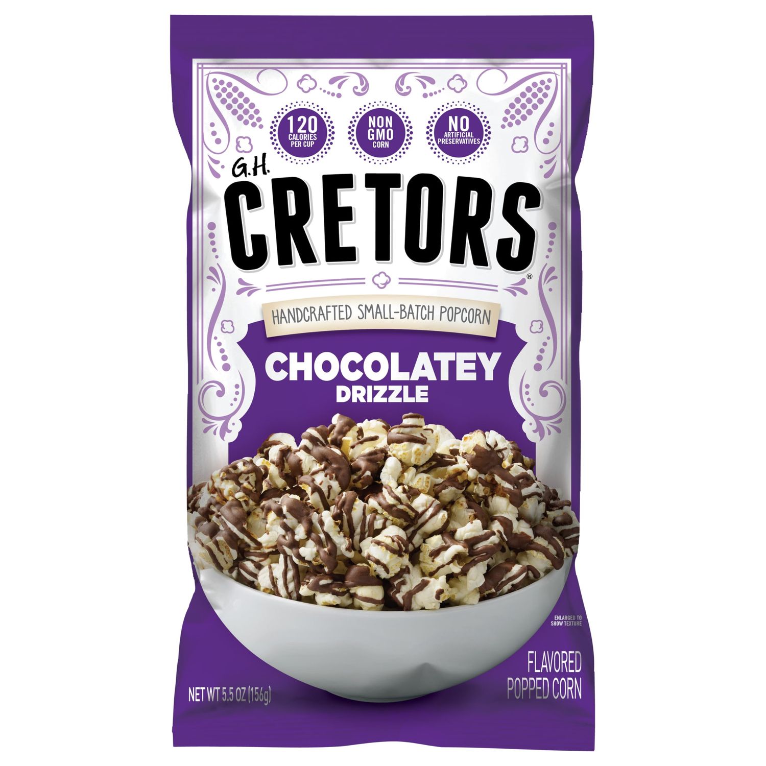 G.H. Cretors, Dark Chocolatey Drizzle Popcorn (6 Pack - 5.5 Oz Each)
