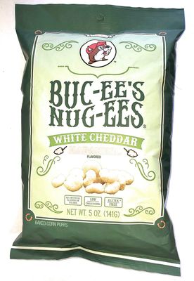 Buc-ee&#39;s Nug-ees: White Cheddar Habanero Flavored Powdery Cheese-Flavored Beaver Nuggets Sweet Corn Puff Snacks From Texas, 1 Bag of 5 Ounce