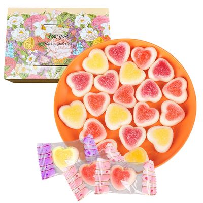 KWOLYKIM Mother&#39;s Gummy Candy, Classic Assorted Flavored Colorful Heart Candies for Valentine, Sweet Heart Shaped Red Gummy Candy Casual Snacks Great for Gift Box 400g/Box