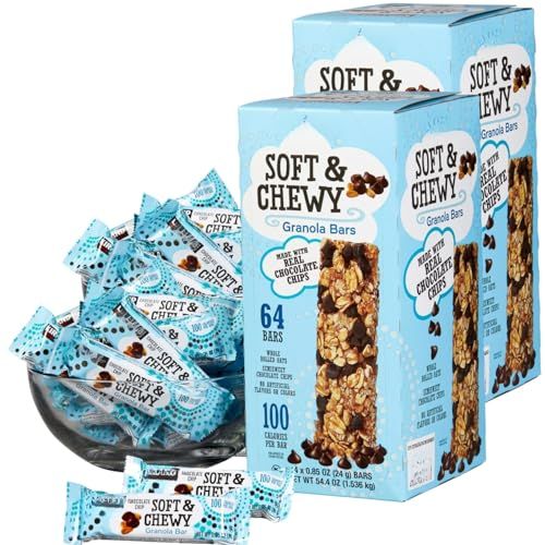Signature Soft &amp; Chewy Granola Bars, Delicious, Nutritious Snack, 0.85 oz Per Bar, 64 Count (Pack of 2)