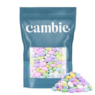 Cambie Jordan Almonds  Pastel Candy Almonds in Assorted Colors  Premium Roasted Almonds with a Sweet Sugar Coating  For Weddings, Parties and Holidays (2 lb)