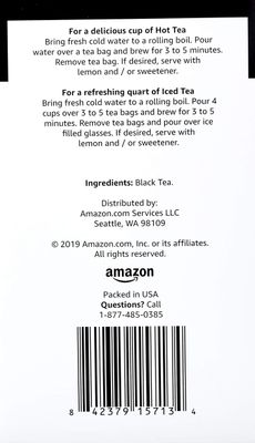Amazon Brand - Happy Belly English Breakfast Tea Bags, 20 Count (Pack of 1)