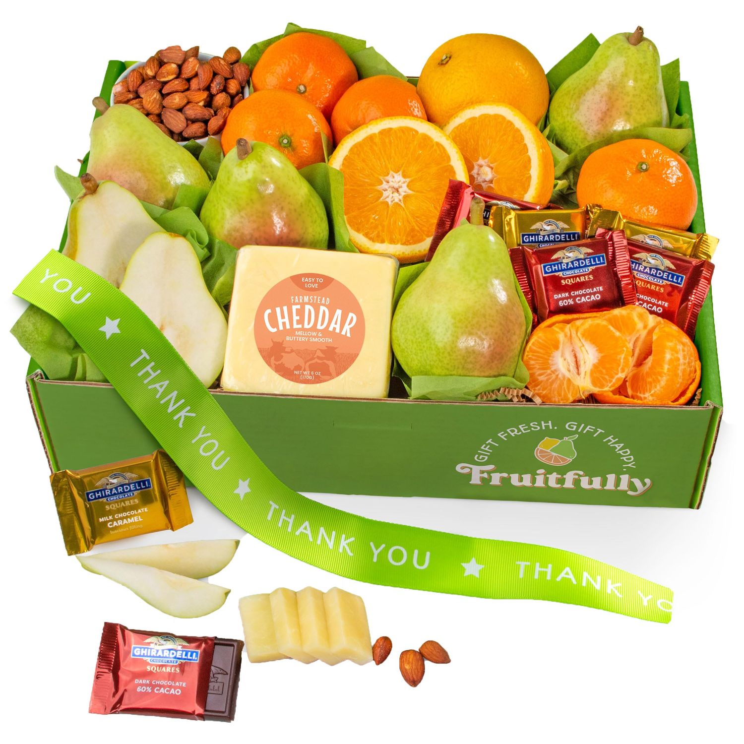 A Gift Inside Thank You Harvest Favorites Fruit and Gourmet Gift Box