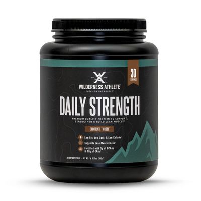 Wilderness Athlete - Daily Strength Premium Protein  Whey Protein Powder for Women &amp; Men - Best Protein Powder for Lean Muscle - Clean Protein Powder with Whey Protein Isolate (Chocolate Moose)