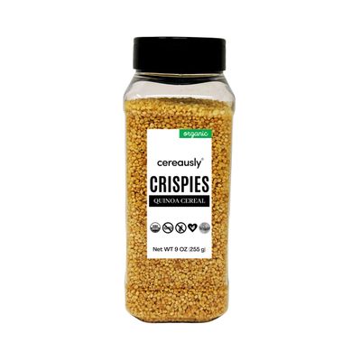 Cereausly Puffed Quinoa - Premium Quinoa Crispies Made with Organic White Quinoa - Delicious and Nutritious Quinoa Flakes for Snacks, Breakfast, Toppings - Toasted Quinoa with No Added Sugar - 9 oz