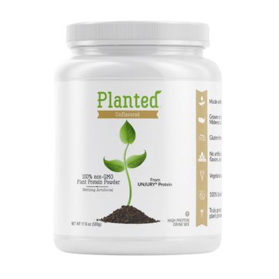 Unjury Planted Vegan Protein Powder  20g Unflavored Pea Protein Powder  Low Sugar Plant Protein Powder  Gluten and Dairy Free Pea Protein Isolate  Non-GMO  20 Servings