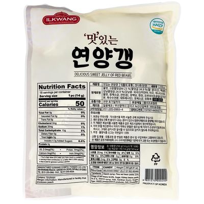 Minecook Sweet Red Bean Jelly  250g  Korean Snack, Yanggaeng Traditional Korean Dessert,