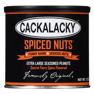 Cackalacky Famously Original Spiced Nuts - 12 oz - Roasted, Extra-Large North Carolina Peanuts, Seasoned with Fiery Pepper Sauce, Perfect for Parties &amp; Craft Beer Pairings