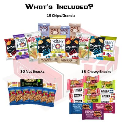 Vegan Snack Box Assortment Care Pacakge Variety Pack (40 Count)  Easter, Holiday, Teachers, Back to School, Date Night, College, Gift Baskets, Student, Birthday, Chips, Office, Military, Gift Ideas