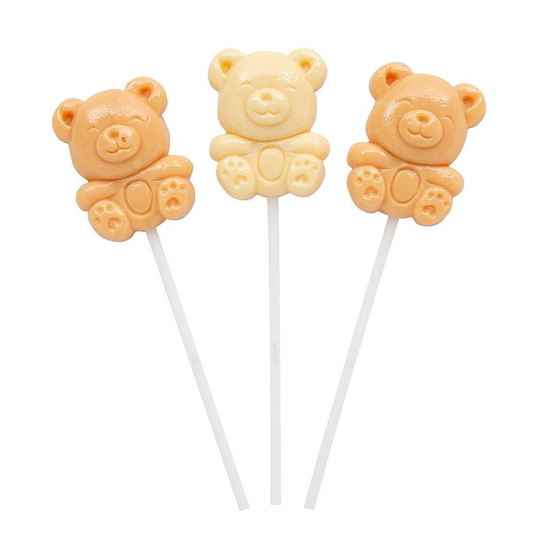 Teddy Bear Lollipops - 12 Pieces