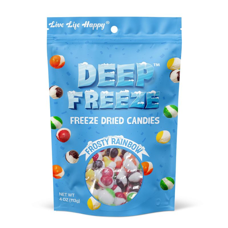 Frosty Rainbow Freeze Dried Candy 4oz - Freeze Dried for Snacking and Sharing - Crunchy Freeze Dry Candy in a Resealable Bag for Freshness