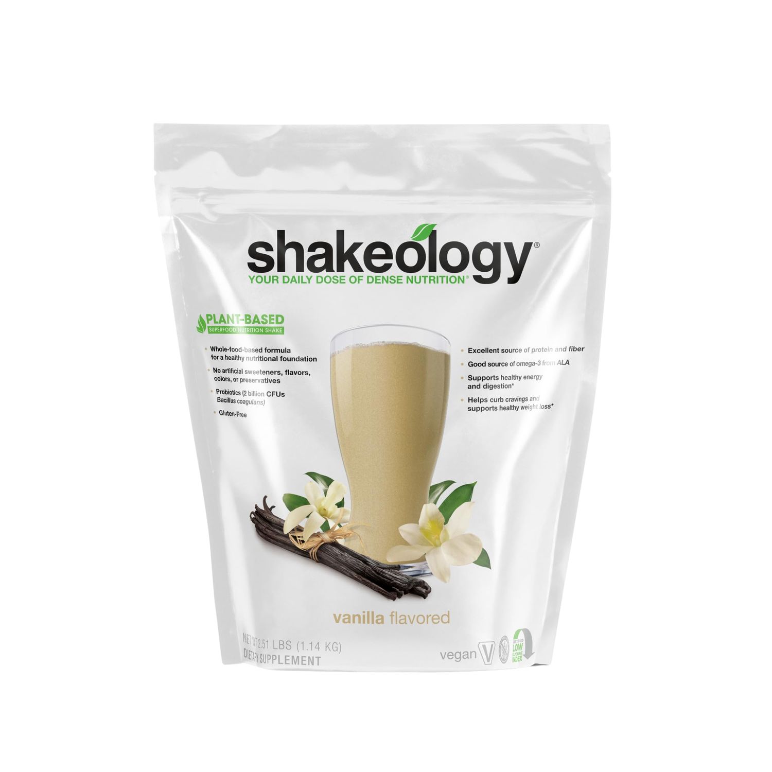 Shakeology Plant Based Protein Powder Blend - Gluten-Free Shake with Vitamins and Minerals - Helps Support Weight Loss, Lean Muscle, Gut Health - Vanilla, 30 Servings