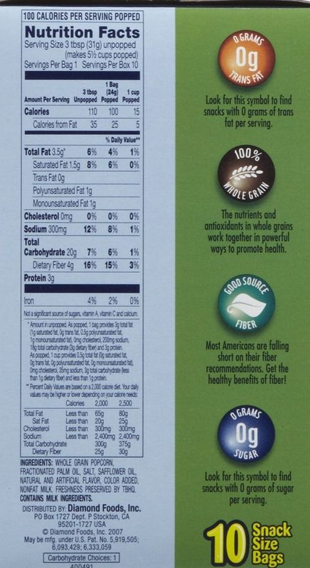 Pop Secret 100 Calorie Butter Popcorn, 11.2 Ounce
