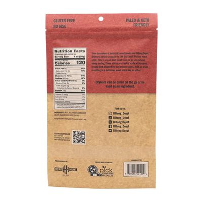 Biltong Depot Original Drywors (8oz): High Protein Snack, No Sugar, Natural Dried Beef Sausage Stick