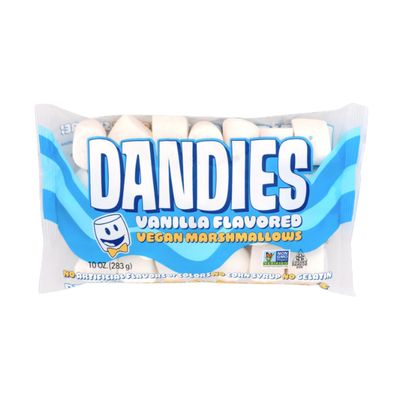 Dandies Vegan Marshmallows, No Artificial Flavorings, Food Dyes, Corn Syrup, or Gelatin, Perfect for Roasting, Smores, or Snacking (10 oz)