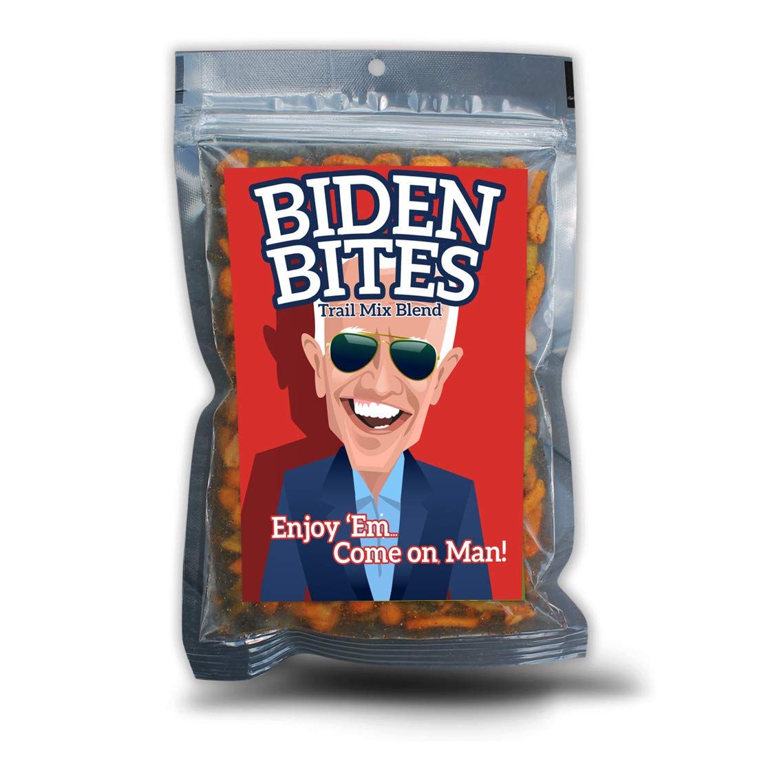 Biden Bites Spicy Trail Mix - Funny Joe Biden Snack Blend for Men and Women, Gourmet Gifts, Made in America