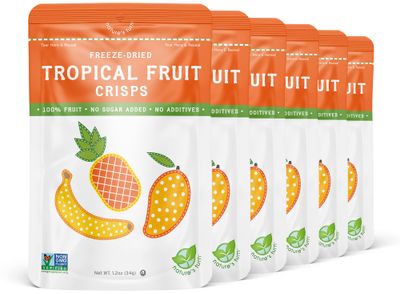 Nature&#39;s Turn Freeze-Dried Fruit Snacks, Tropical Crisps, Pack of 6 (1.2 oz Each)