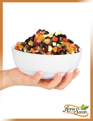 Anna and Sarah Mini Fruit Trail Mix, Dried Fruits Assortment, Healthy Snack in Resealable Bag, 3lbs (1 Pack)